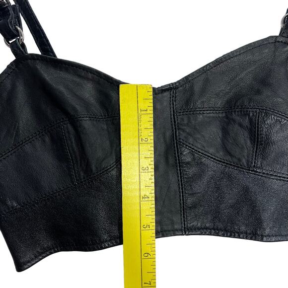 Pele Che Coco Mila Reworked Leather Crop Bustier Tank Top XS Urban Outfitters - Picture 9 of 10